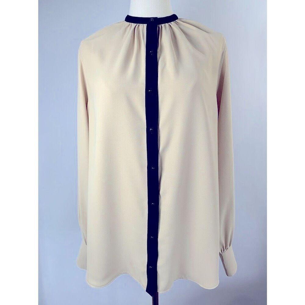 Equipment Women’s Causette Top Blouse In Ble Neutral Beige Size S/P - Picture 9 of 16